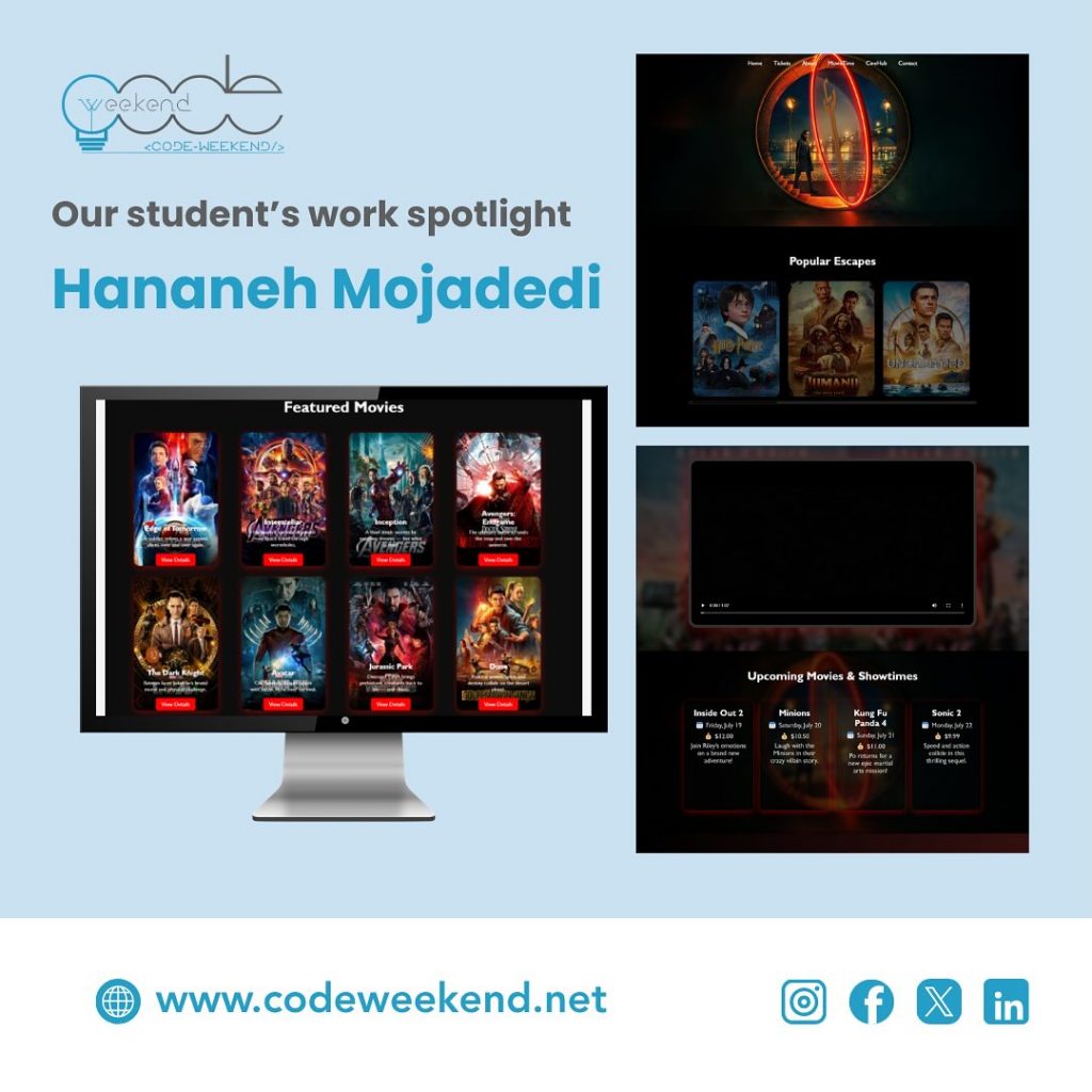 Published showcase of Hananeh Mojadedi's movie discovery website